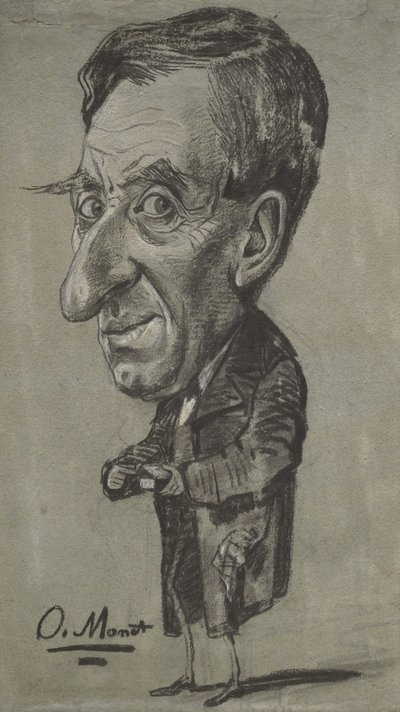 Egy tubákos dobozos férfi karikatúrája, 1858 körül alkotó: Claude Monet