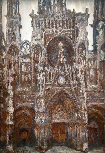Rouen katedrálisa, a portál nézete, a barna harmónia alkotó: Claude Monet