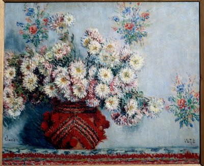 Claude Monet (1840-1926) krizantém festménye 1878, olaj, vászon, dim. 0,54x0,65 m Párizs, Orsay Múzeum – Claude Monet krizantémok festménye (1840-1926) alkotó: Claude Monet