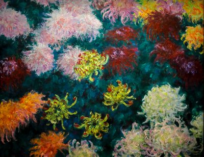 Krizantém ágy alkotó: Claude Monet