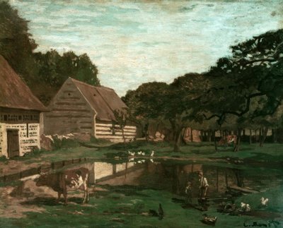 Farmyard Normandiában alkotó: Claude Monet