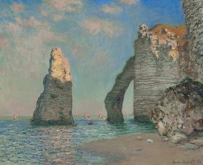Az Étretat sziklái. 1885 alkotó: Claude Monet
