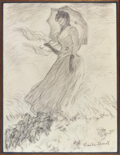 Nő esernyővel alkotó: Claude Monet