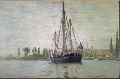 Francia chase-maree horgonyban (Rouen közelében) - olaj, vászon alkotó: Claude Monet