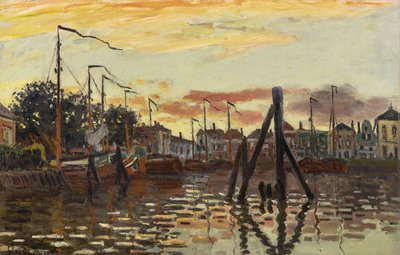 Német: Der Hafen von Zaandam Zaandam kikötője alkotó: Claude Monet