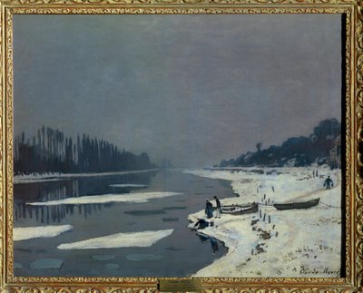 Jégkockák a Szajnán, Bougival, Yvelines Claude Monet festménye (1840-1926) Méret: 0,65 x 0,81 m Párizsi Louvre Múzeum Kötelező említés: Helene és Victor Lyon adomány alkotó: Claude Monet