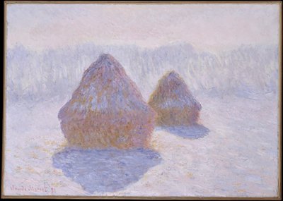 Szénakazalok (a hó és a nap hatása) alkotó: Claude Monet