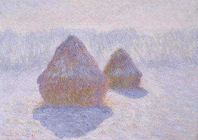 Szénakazalok (a hó és a nap hatása) alkotó: Claude Monet