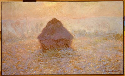 Szénakazalok, Nap a ködben alkotó: Claude Monet