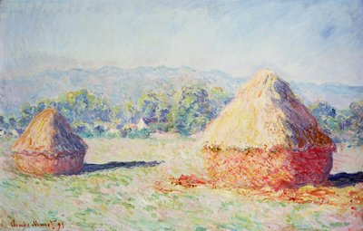 Szénakazalok a napon, Reggeli hatás, 1891 alkotó: Claude Monet