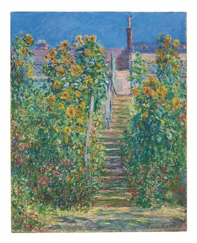 A lépcsőház Vétheuilban alkotó: Claude Monet