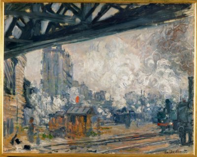 Gare Saint-Lazare, külső kilátás alkotó: Claude Monet