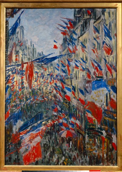 La Rue Saint-Denis (Saint Denis) Párizsban, 1878. június 30-i ünnep. Claude Monet festménye (1840-1926) alkotó: Claude Monet