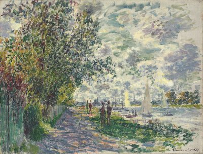 Petit-Gennevilliers bankja, 1875 alkotó: Claude Monet