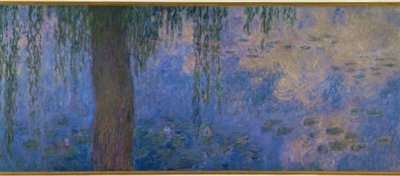 A tavirózsa tavacska fűzfákkal, Le Matin aus fűzekkel alkotó: Claude Monet