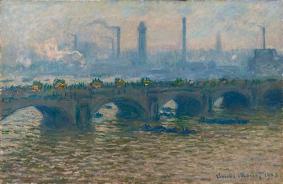 Le Pont de Waterloo, temps gris Waterloo híd, szürke időjárás, 1903. alkotó: Claude Monet