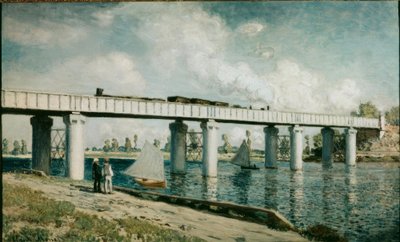A vasúti híd Argenteuil-ban alkotó: Claude Monet