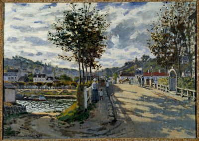 Claude Monet (1840-1926) Le pont de Bougival festménye 1869 V. 0,63x0,91 m Manchester. Currier Művészeti Galéria alkotó: Claude Monet