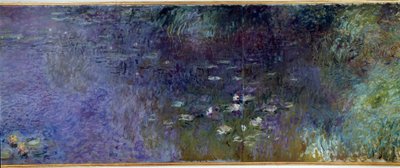 Les nympheas: matin Detail. Claude Monet festménye (1840-1926) 1914-1926 Részenként 2 x 3 m-es diptichon. Párizs. Musee De l