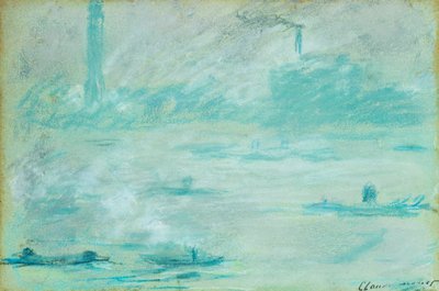 London, Hajók a Temzén; London, Hajók a Temzén, 1901 alkotó: Claude Monet