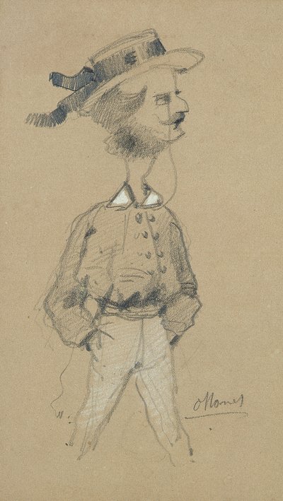 Férfi csónakos sapkával, 1857 alkotó: Claude Monet