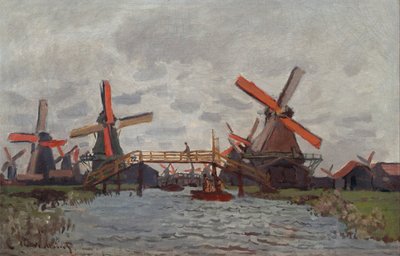 Mills a Zaandam közelében fekvő Westzijderveldben alkotó: Claude Monet