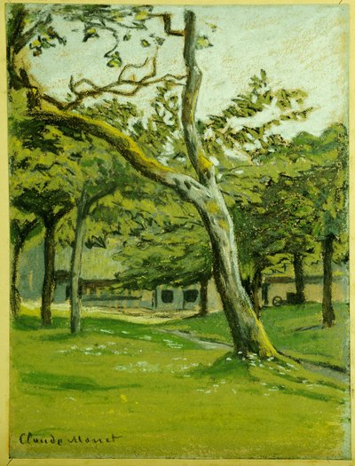 Normandia farm a fák alatt alkotó: Claude Monet