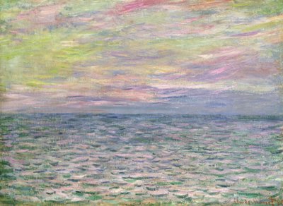 Nyílt tengeren, naplemente Pourville-ben; Naplemente Pourville-ben, nyílt tenger, 1882 alkotó: Claude Monet