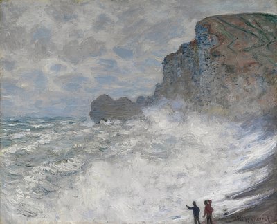 Rauhes Wetter Étretatban. 1883 alkotó: Claude Monet