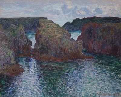 Sziklák Port-Goulpharban, Belle-Île-ben alkotó: Claude Monet
