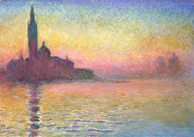 San Giorgio Maggiore alkonyatkor alkotó: Claude Monet
