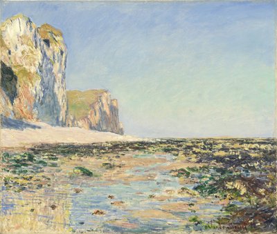 Pourville tengerpartja és sziklái reggel alkotó: Claude Monet