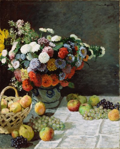 Csendélet virágokkal és gyümölccsel, 1869 alkotó: Claude Monet