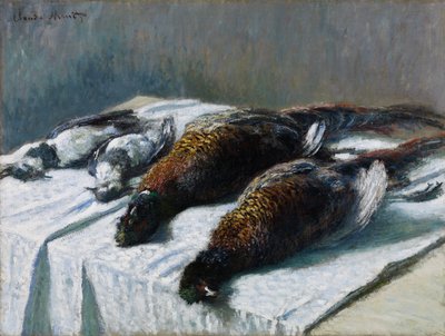 Csendélet fácánokkal és lilekkel alkotó: Claude Monet