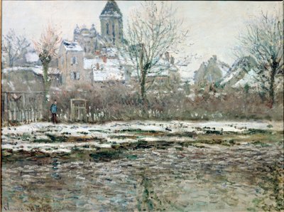 A Vetheuil-i templom hó alatt alkotó: Claude Monet