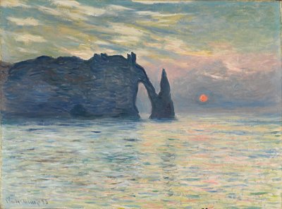 The Cliff, Étretat, Sunset, 1882-1883 alkotó: Claude Monet