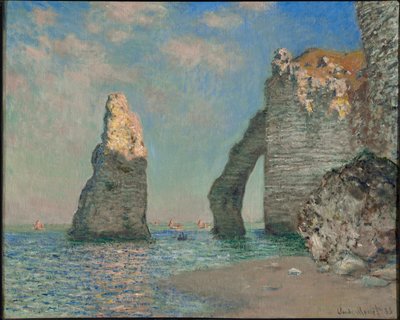 A sziklák az Etretatban alkotó: Claude Monet