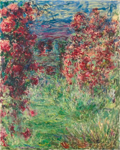 A Giverny-i ház a rózsák alatt; A ház a rózsákban, 1925 alkotó: Claude Monet