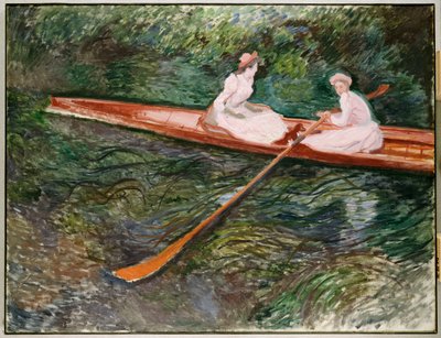 A rózsaszín evezős csónak alkotó: Claude Monet
