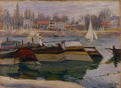 A Szajna Asnieres-nél alkotó: Claude Monet
