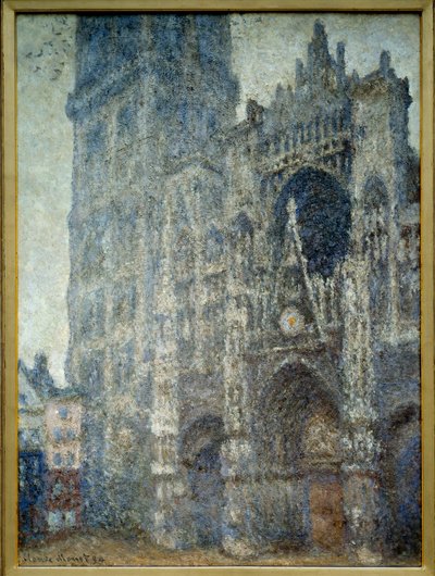 A roueni katedrális portálja; szürke időjárás. Claude Monet festménye (1840-1926) alkotó: Claude Monet