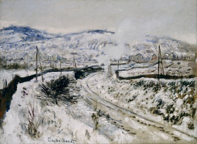 Vonat a hóban Argenteuilban alkotó: Claude Monet