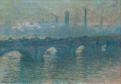 Waterloo híd, szürke időjárás alkotó: Claude Monet