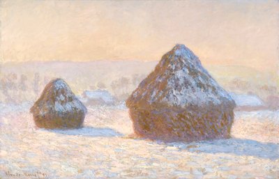 Wheatstacks, hó Effect, Reggel alkotó: Claude Monet
