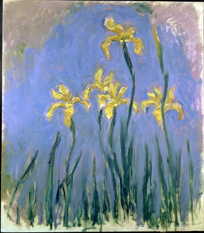 Sárga íriszek; Les Iris Jaunes, 1918-1925 körül (olaj, vászon) alkotó: Claude Monet