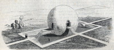 Claude Nicolas Ledoux (1736-1806) egy tanyasi őrház terve. alkotó: Claude Nicolas Ledoux