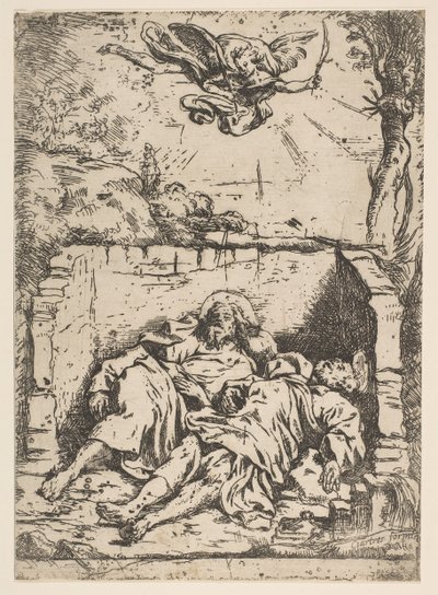 Szent Péter és Szent Pál halála Szent Péter és Szent Pál a sírban, 17. század. alkotó: Claude Vignon