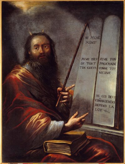 Mózes és a törvény táblázatai Claude Vignon (1593-1670) festménye, 17. század V. 1,29x0,9 m Rouen, Szépművészeti Múzeum alkotó: Claude Vignon