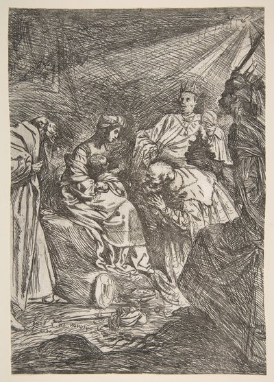 A mágusok imádása, 1619. alkotó: Claude Vignon