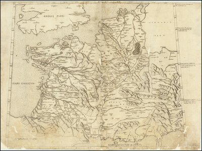 1507 Franciaország ptolemaioszi térképe alkotó: Claudius Ptolemy
